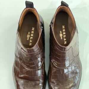 Mezlan Croc Embossed Leather Boots